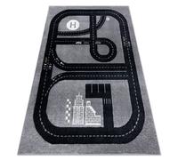 RugsX Carpet Fun Track For Children, Street, Town Grey 120X170 Cm