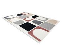 RugsX Carpet Fusion 0213 White / Dark Pink - Geometric, Modern, Abstract 160X220 Cm