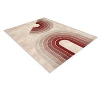RugsX Carpet Fusion 0807 Cream / Claret - Geometric, Modern, Abstract 160X220 Cm