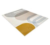 RugsX Carpet Fusion 7157 White / Gold - Geometric, Modern, Abstract 80X150 Cm