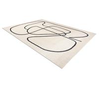 RugsX Carpet Fusion 8297 Cream / Dark Grey - Lines, Modern, Abstract 80X150 Cm