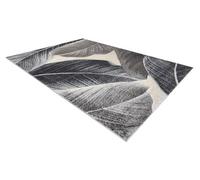 RugsX Carpet Fusion 8912 Dark Grey - Feathers, Modern, Abstract 80X150 Cm