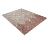 RugsX Carpet Fusion 9775 Cream Terracotta - Geometric, Modern, Abstract 80X150 Cm