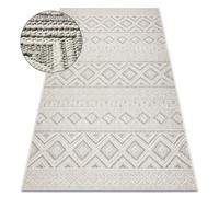 RugsX Carpet Jersey 19234 Grey - Rhombuses, Structural, Loop Boho 140X190 Cm