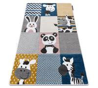 RugsX Carpet Petit Zoo Animals Cream / Grey 120X170 Cm