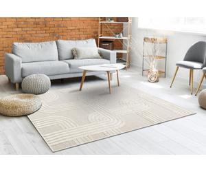 RugsX Carpet Santo Sisal 1001 Geometric White 120X170 Cm