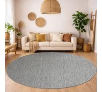 RugsX Carpet Sisal Sion Circle A5165A Melange Flat Woven Grey Circle 150 Cm