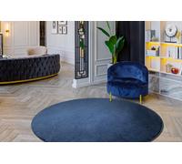 RugsX Carpet Visco Circle Dark Blue 10 Plush, Imitation Of Rabbit Fur Circle 200 Cm