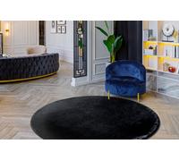 RugsX Carpet Visco Circle Dark Grey 5 Plush, Imitation Of Rabbit Fur Circle 160 Cm