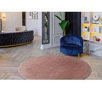 RugsX Carpet Visco Circle Pink 8 Plush, Imitation Of Rabbit Fur Circle 200 Cm