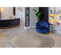 RugsX Carpet Visco Circle Silver 3 Plush, Imitation Of Rabbit Fur Circle 160 Cm