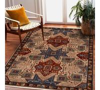 RugsX Carpet Wool Keshan Fringe, Ethnic, Oriental 1250/53565 Beige / Terracotta 120X145 Cm