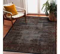 RugsX Carpet Wool Keshan Fringe, Frame Oriental 1251/53511 Gold / Navy 80X145 Cm