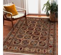 RugsX Carpet Wool Keshan Fringe, Frame, Oriental 7874/53555 Beige / Terracotta 80X145 Cm