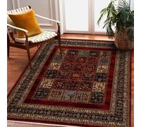 RugsX Carpet Wool Keshan Fringe, Patchwork Oriental 1257/53588 Terracotta / Beige 120X145 Cm