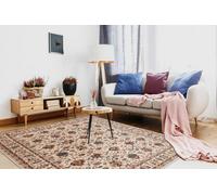 RugsX Carpet Wool Nain Ornament, Frame 1028/51053 Beige / Burgundy / Blue 80X150 Cm