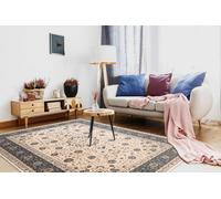 RugsX Carpet Wool Nain Ornament, Frame 7179/51643 Beige / Blue 80X150 Cm