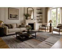 RugsX Carpet Wool Nain Stripes 1282/51655 Grey Brown 80X150 Cm