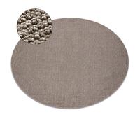 RugsX Casablanca Loop Rug in Brown | Size: 133 cm diameter RUGSX Brown 133 cm diameter