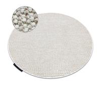 RugsX Casablanca Loop Rug in White | Size: 133 cm diameter RUGSX White 133 cm diameter