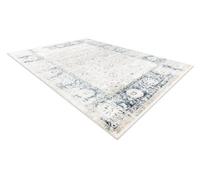 RugsX Distin 0843A White / Navy Blue / Blue Modern Carpet - Ornament, Frame, 200X290 Cm