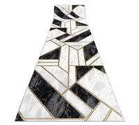 RugsX Exclusive Emerald Runner in Black | Size: 80 cm x 100 cm RUGSX Black 80 cm x 100 cm