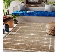 RugsX Flat 48965265 Sisal Carpet Trellis Vintage - Natural Beige Straw Color, String 160X230 Cm