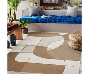 RugsX Flat 48982265 Sisal Carpet Geometric - Natural Beige Straw Color, String 200X290 Cm