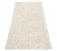 RugsX Flokati Woolen Bedcover Rug in Beige | Size: 200 cm x 210 cm RUGSX Beige 200 cm x 210 cm