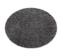 RugsX Flokati Woolen Circle Rug in Grey | Size: 180 cm diameter RUGSX Grey 180 cm diameter