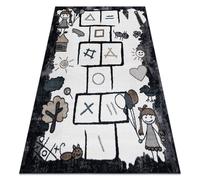 RugsX Fun Rug in Black | Size: 180 cm x 270 cm RUGSX Black 180 cm x 270 cm