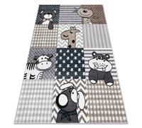 RugsX Fun Rug in Grey | Size: 160 cm x 220 cm RUGSX Grey 160 cm x 220 cm