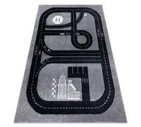 RugsX Fun Rug in Grey | Size: 80 cm x 150 cm RUGSX Grey 80 cm x 150 cm