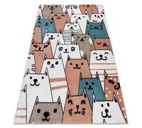 RugsX Fun Rug in Pink | Size: 120 cm x 170 cm RUGSX Pink 120 cm x 170 cm