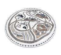 RugsX Fun Rug in Yellow | Size: 140 cm diameter RUGSX Yellow 140 cm diameter