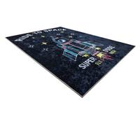 RugsX Junior 52069.801 Washing Carpet Space, Rocket For Children Anti-Slip - 140X190 Cm