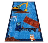RugsX Junior 51827.803 Washing Carpet Truck, Excavator For Children Anti-Sli 200X290 Cm