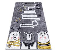 RugsX Junior Rug in Grey | Size: 140 cm x 190 cm RUGSX Grey 140 cm x 190 cm