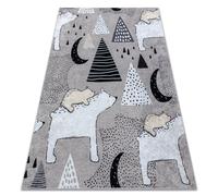 RugsX Junior Rug in Grey | Size: 160 cm x 220 cm RUGSX Grey 160 cm x 220 cm