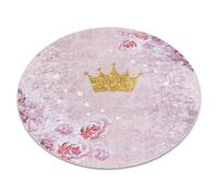RugsX Junior Rug in Pink | Size: 80 cm diameter RUGSX Pink 80 cm diameter