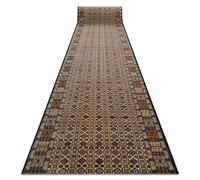 RugsX Keshan Wool Runner in Beige | Size: 90 cm x 350 cm RUGSX Beige 90 cm x 350 cm