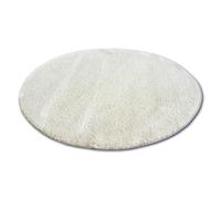 RugsX Micro Shaggy Rug in Beige | Size: 100 cm diameter RUGSX Beige 100 cm diameter