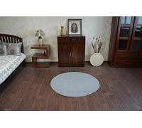RugsX Micro Shaggy Rug in Grey | Size: 100 cm diameter RUGSX Grey 100 cm diameter