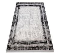 RugsX Modern Carpet Tuls Structural, Fringe 51235 Vintage, Frame Anthracite 180X270 Cm