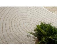 RugsX Organic 2743 Sisal Carpet Tree Ring Stump Ecru Natural Modern Irregular Shape 200X290 Cm