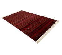 RugsX Orient 5132 Carpet Burgundy / Black Oriental, With Fringes 100X200 Cm