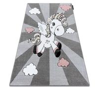 RugsX Petit Rug in Grey | Size: 80 cm x 150 cm RUGSX Grey 80 cm x 150 cm