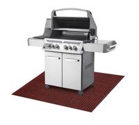 RugsX Protective Grill Mat Rug in Red | Size: 80 cm x 120 cm RUGSX Red 80 cm x 120 cm