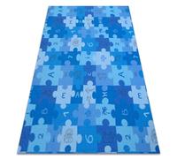 RugsX Puzzle Rug in Blue | Size: 100 cm x 250 cm RUGSX Blue 100 cm x 250 cm