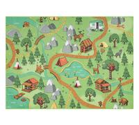 RugsX Rebel Roads Rug in Green | Size: 95 cm x 200 cm RUGSX Green 95 cm x 200 cm